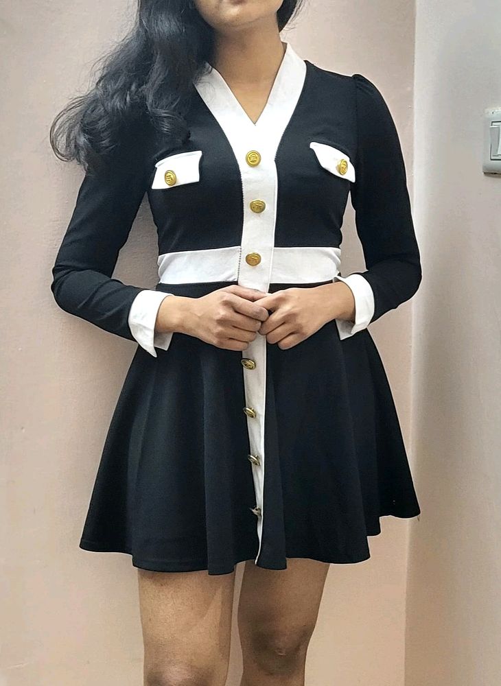 Korean Style Elegant Black Dress