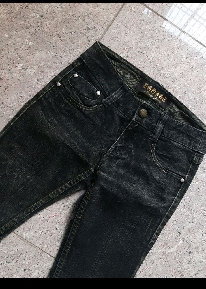 Black +brown Shade Denim Jean