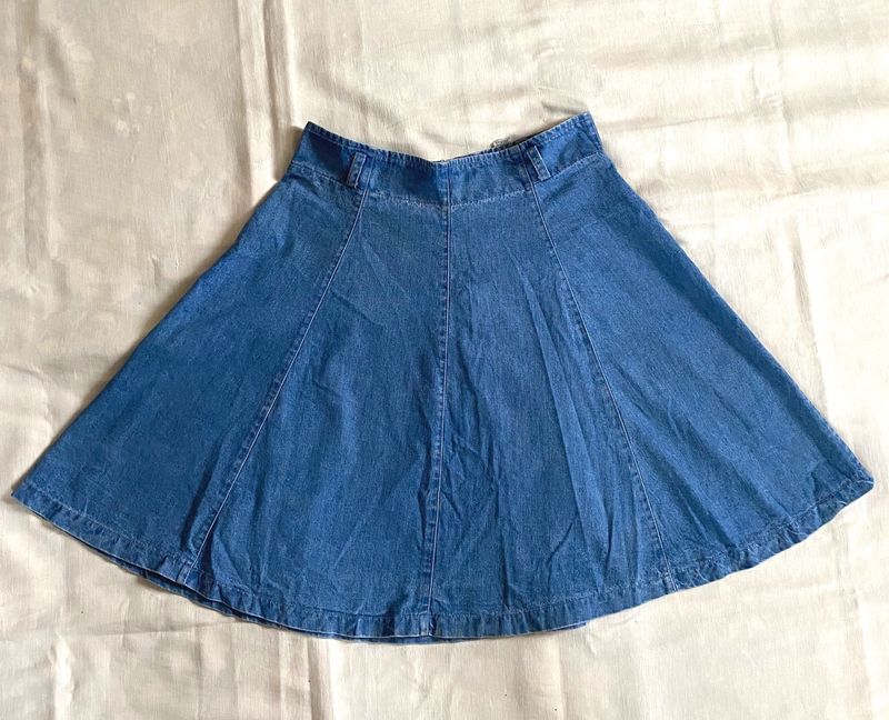 Y2K Denim Skater Skirt