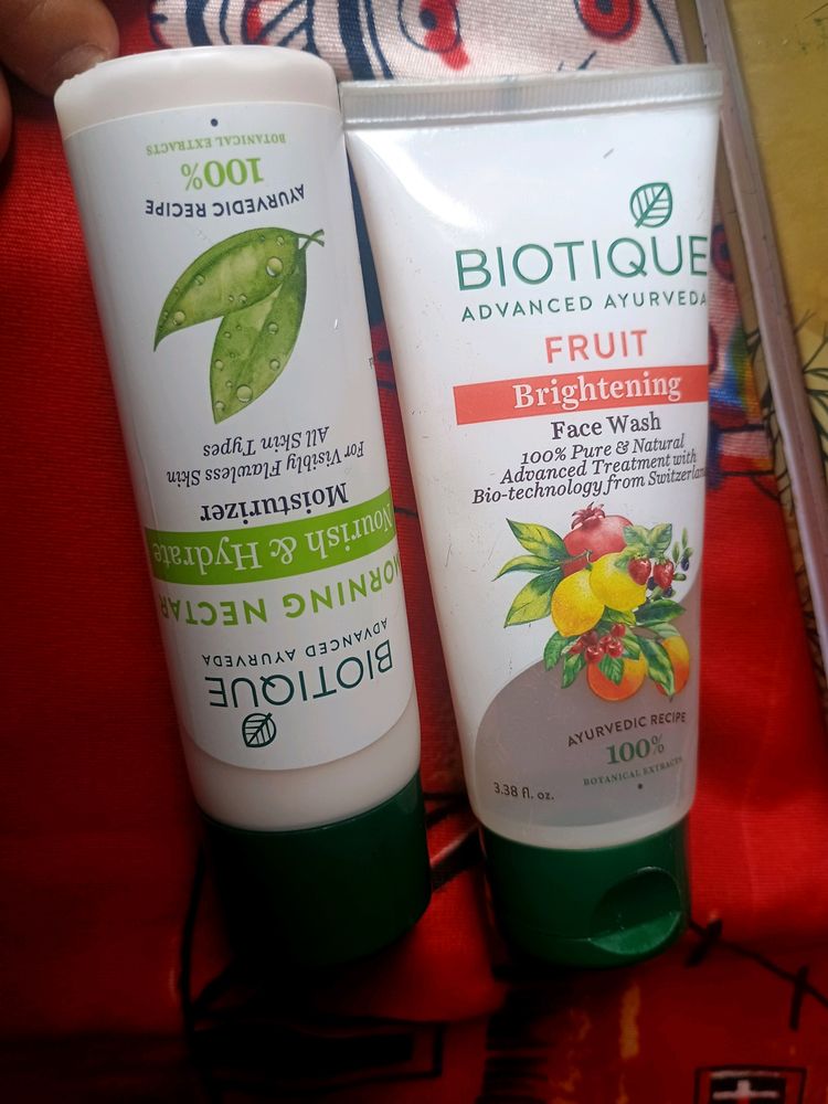 Biotique Face Wash 100ml And Moisturizer 120ml