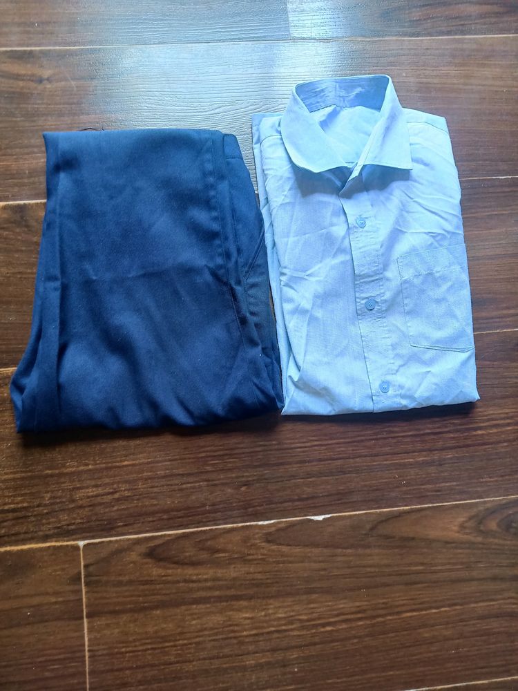 Light Blue Shirt And Navi Pant