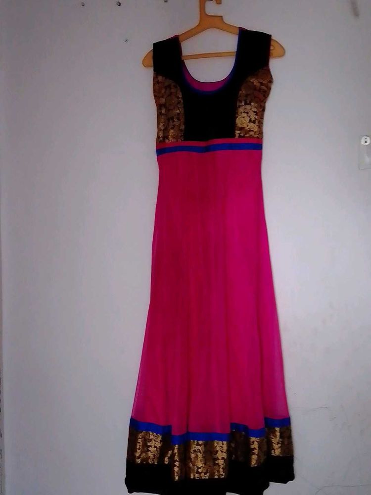 Butifull Anarkali Rose Pink Set