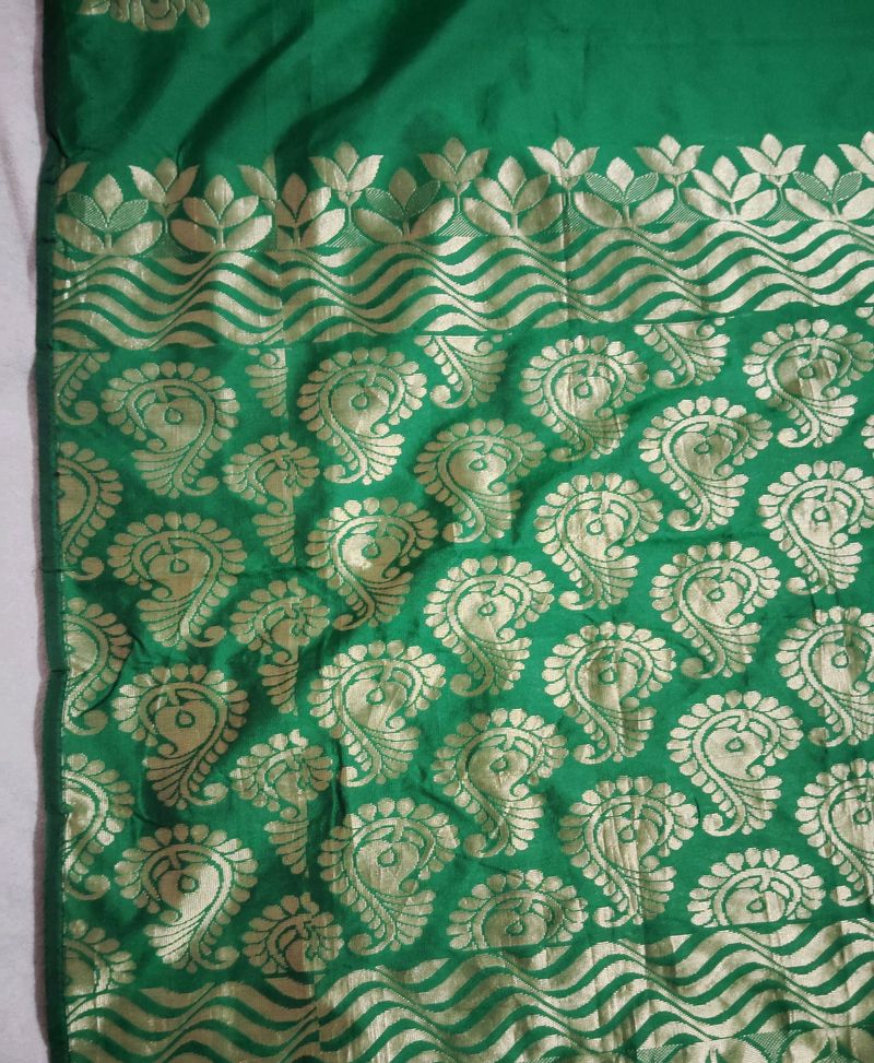 Green Saree(with Blouse)