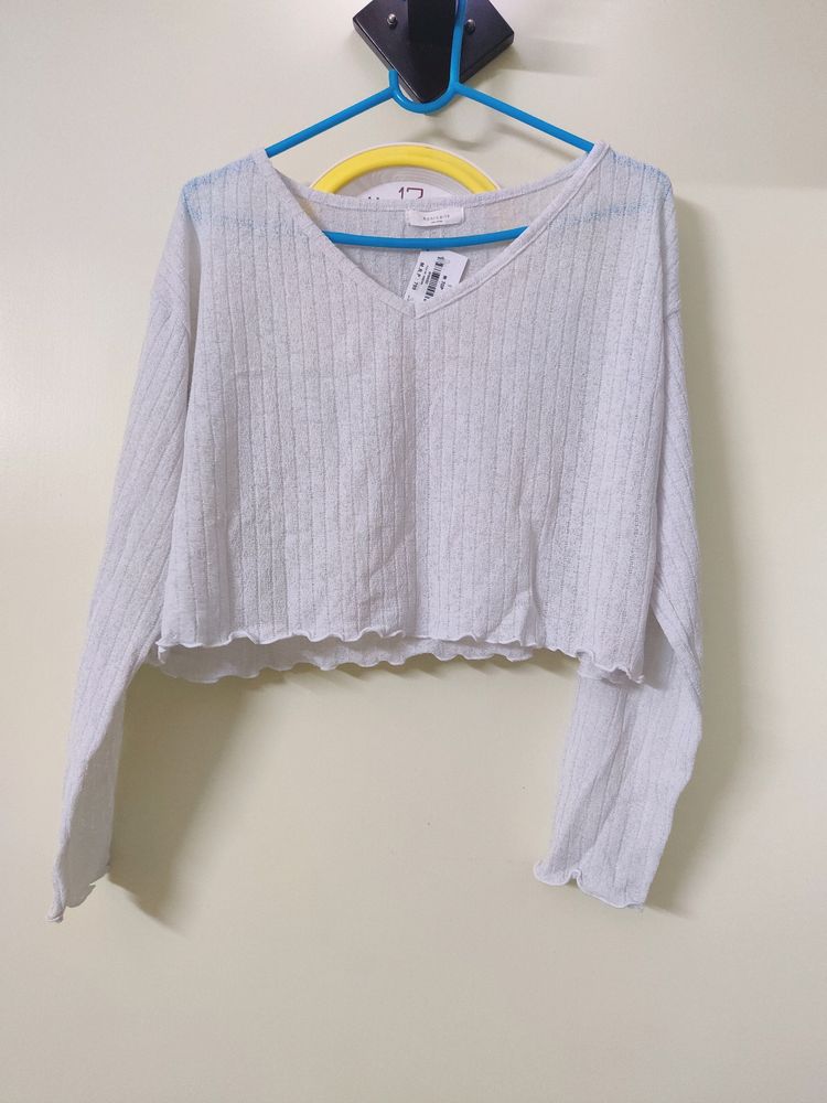 Powder Blue Crop Top