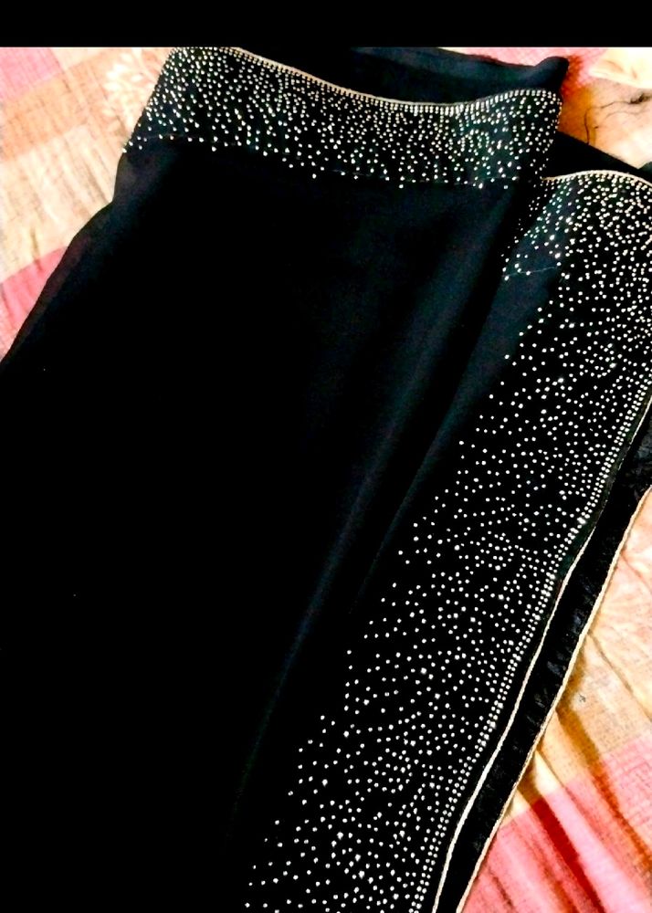 Beautiful Black Embroidery Saree