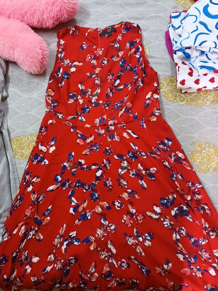 Red Floral Dress