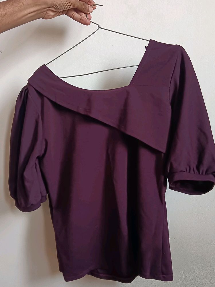 Wine Or Burgundy Colour Top Size L