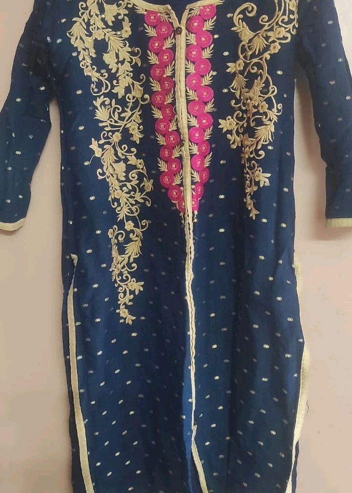 Navy Blue Kurta Used Good Condition