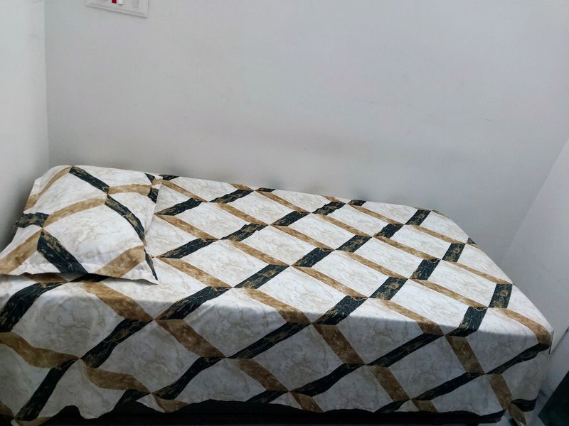 Single Bedsheet With Pillow Cover