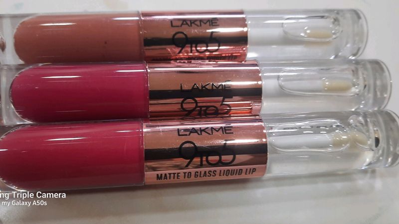 Combo Of Three Lakme Lipsticks