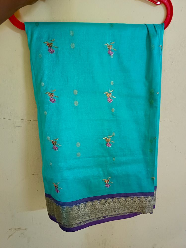 Lite Green Color Silk Saree