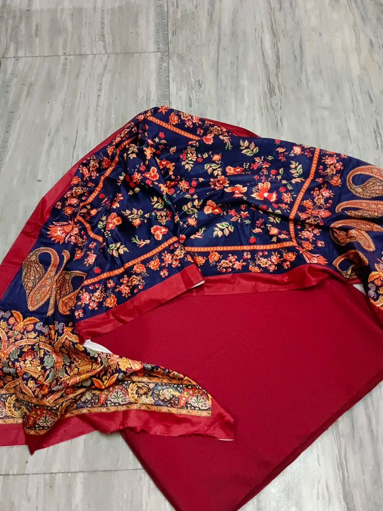 Pashmina Suit With Velvet Dupta