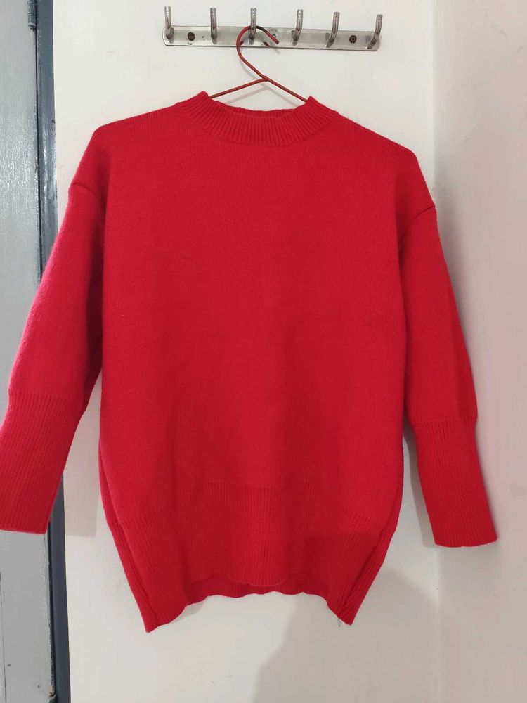 Red Woolen Top