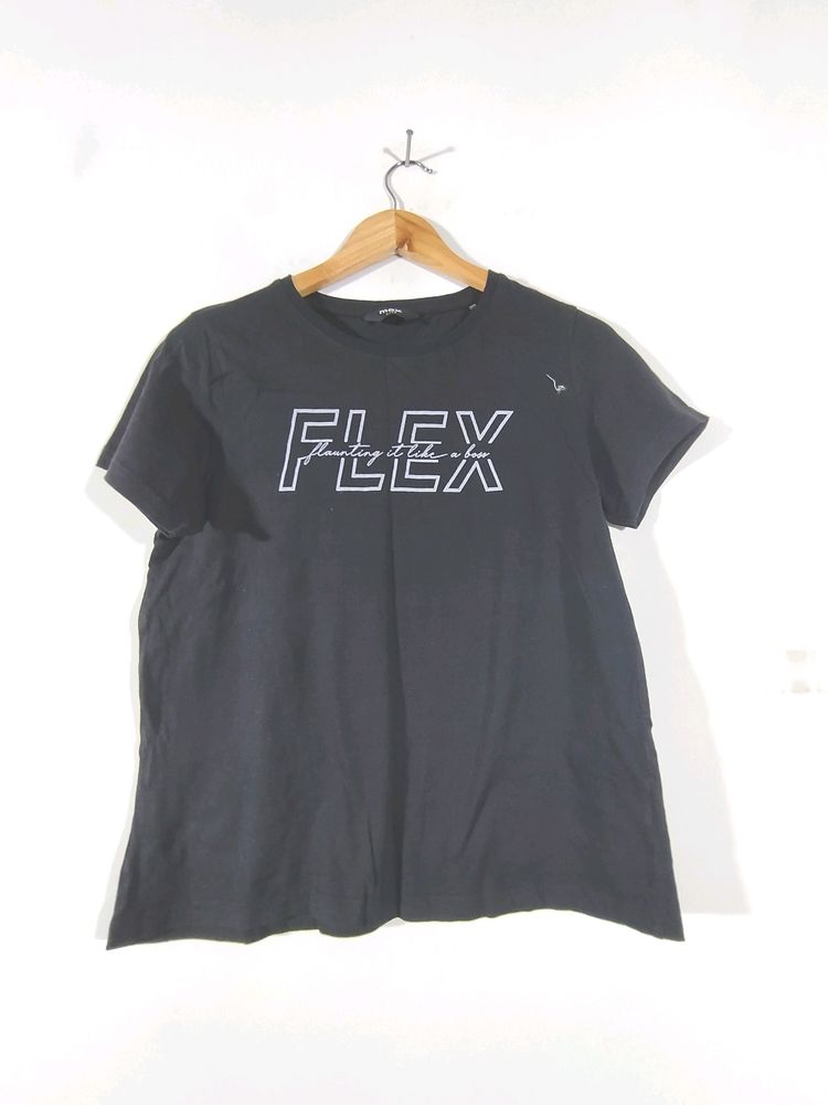 Black Printed T Shirts (Women's)