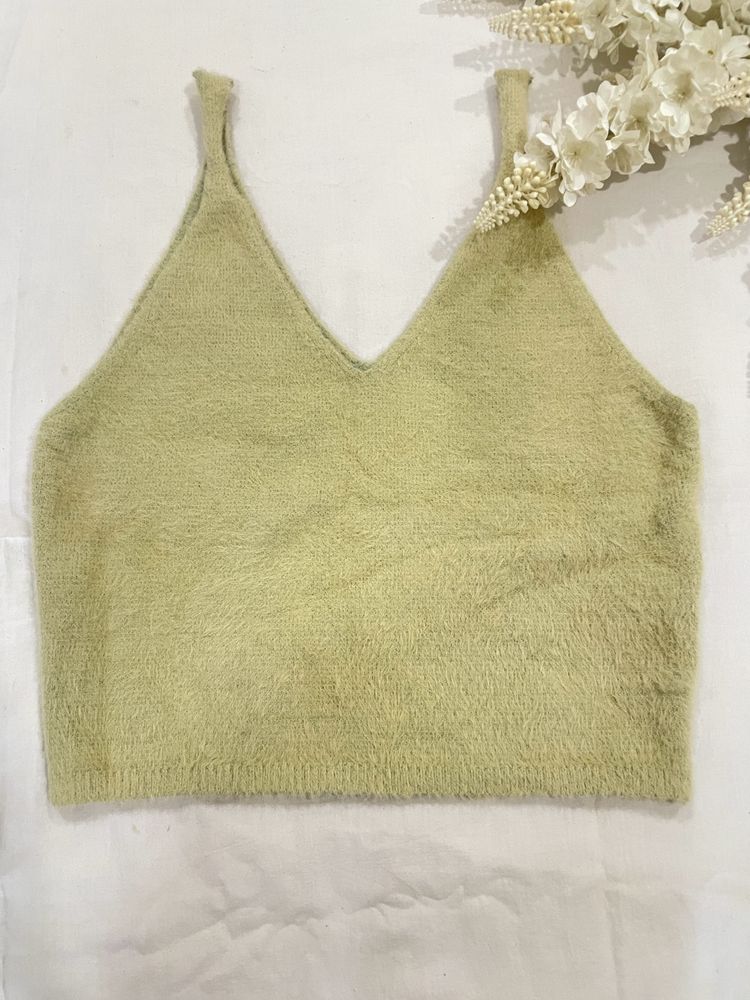 Lime Green Wool Top