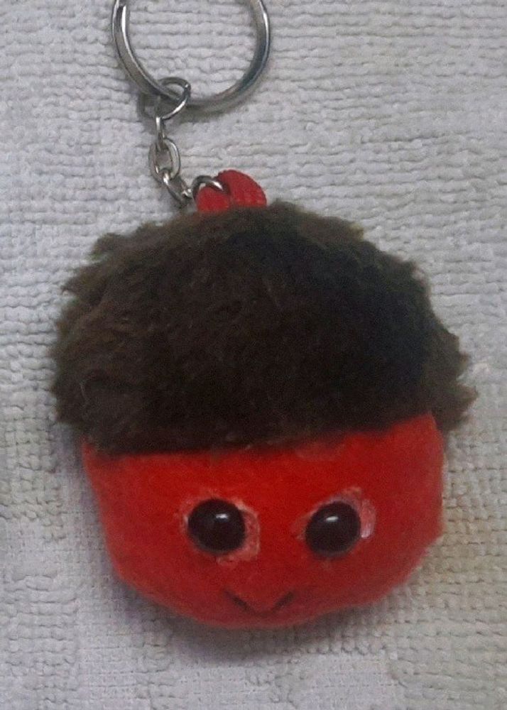 Cute Red Keychain Face Toy