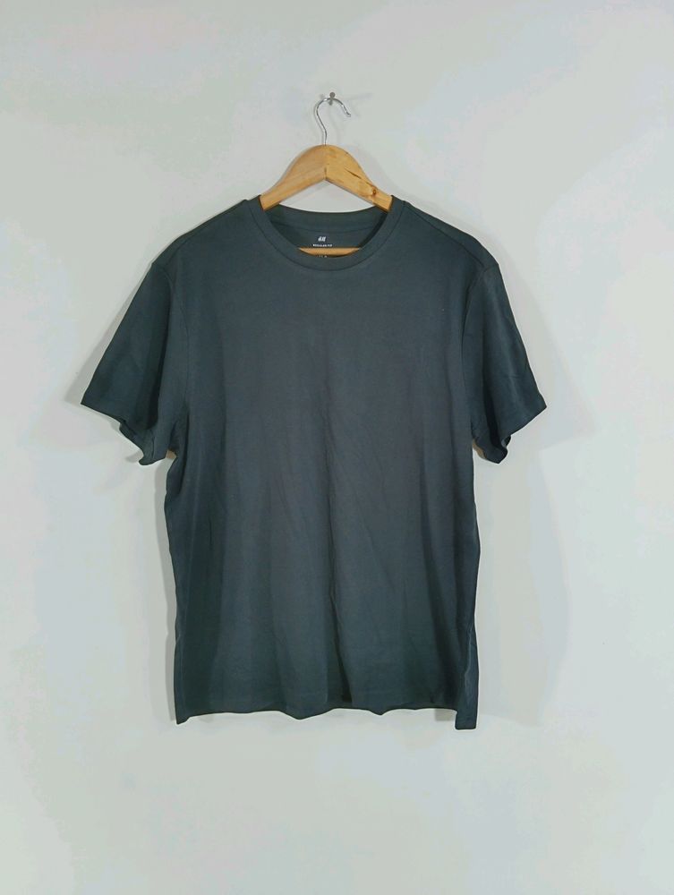 Black Plain Casual T-shirt (Men)