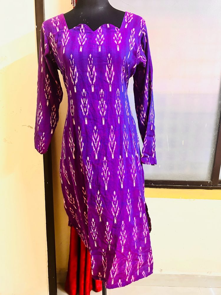 Ikat cotton kurta