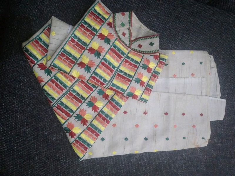 Girls Kurta Unstitched Piece