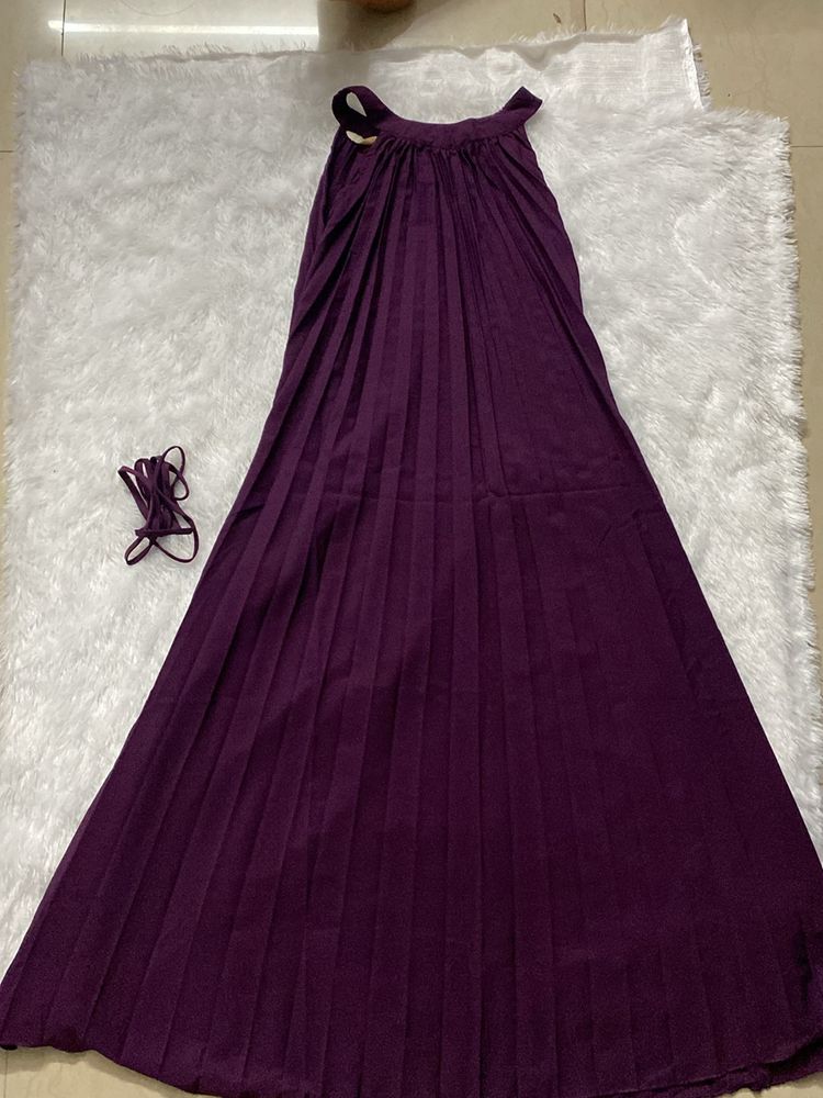 Women Fit Flare Purple Dress