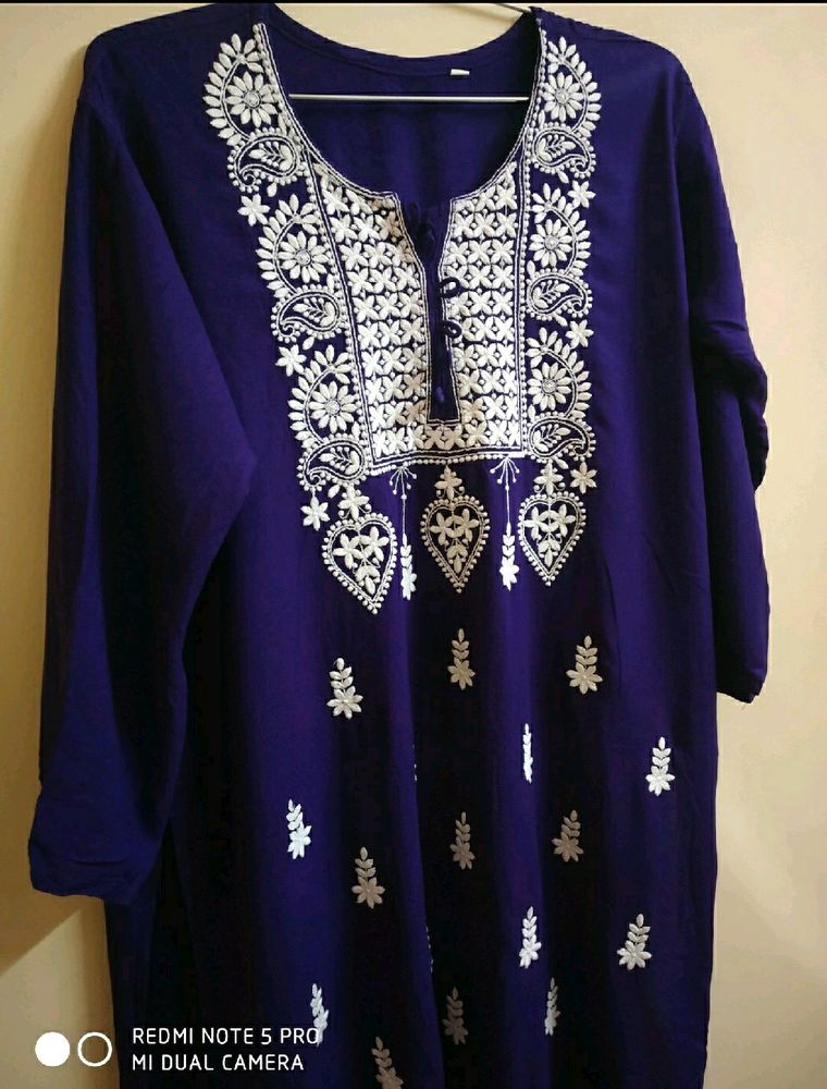 Chicken Work Kurti 💜