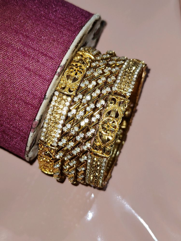 Gold Covering Bangles Set Of 6