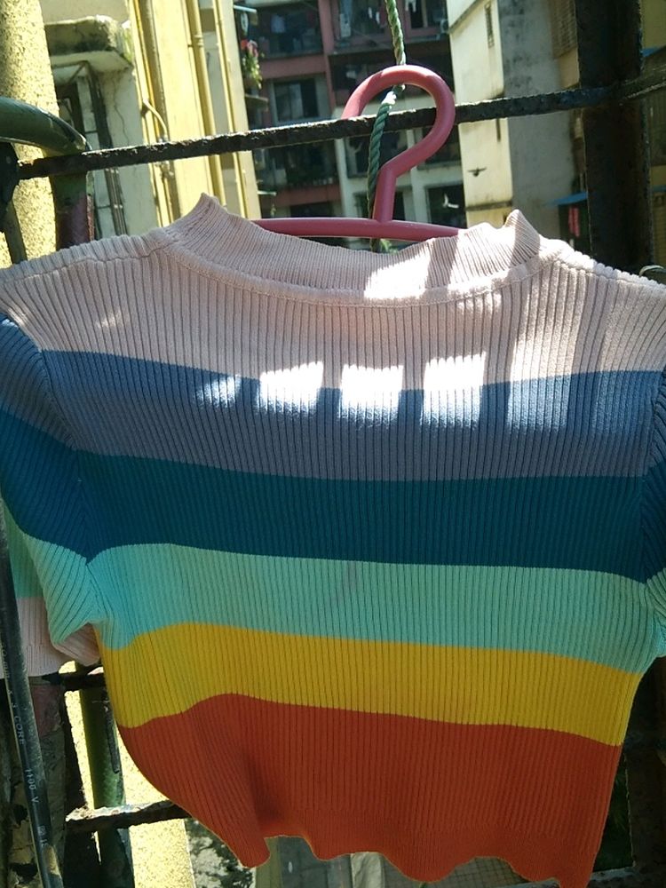 Rainbow Crop Top For Women Stylish And Latest