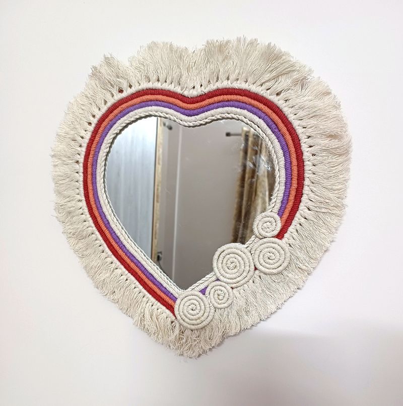 12.5 Inches Heart Mirror