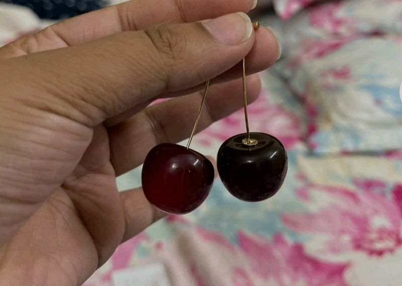 Fashionable western stylish cherry earrings