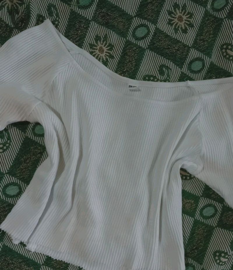 Basic Solid Y2k Cottagecore White Top