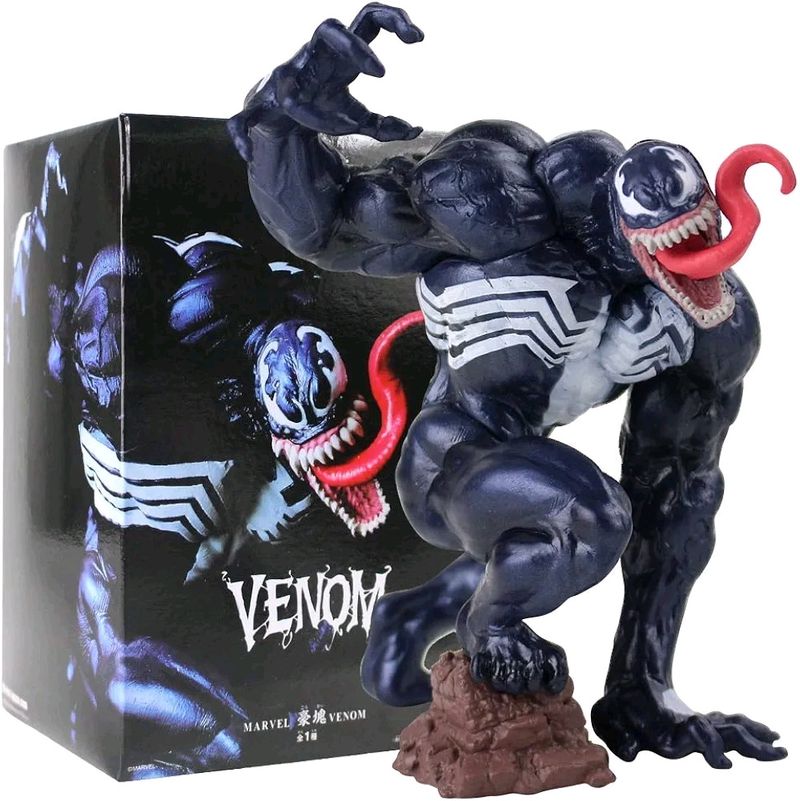 Pi² The Black Spiderman Venom Figure Toy(Black)