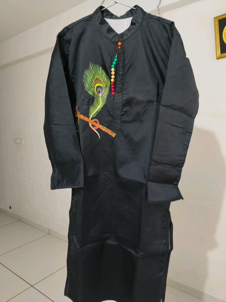 Black Men's Kurta