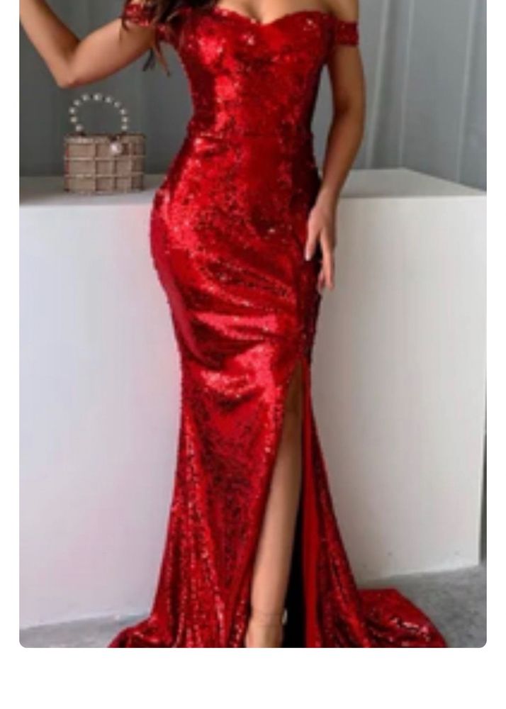 red Mermaid Gown