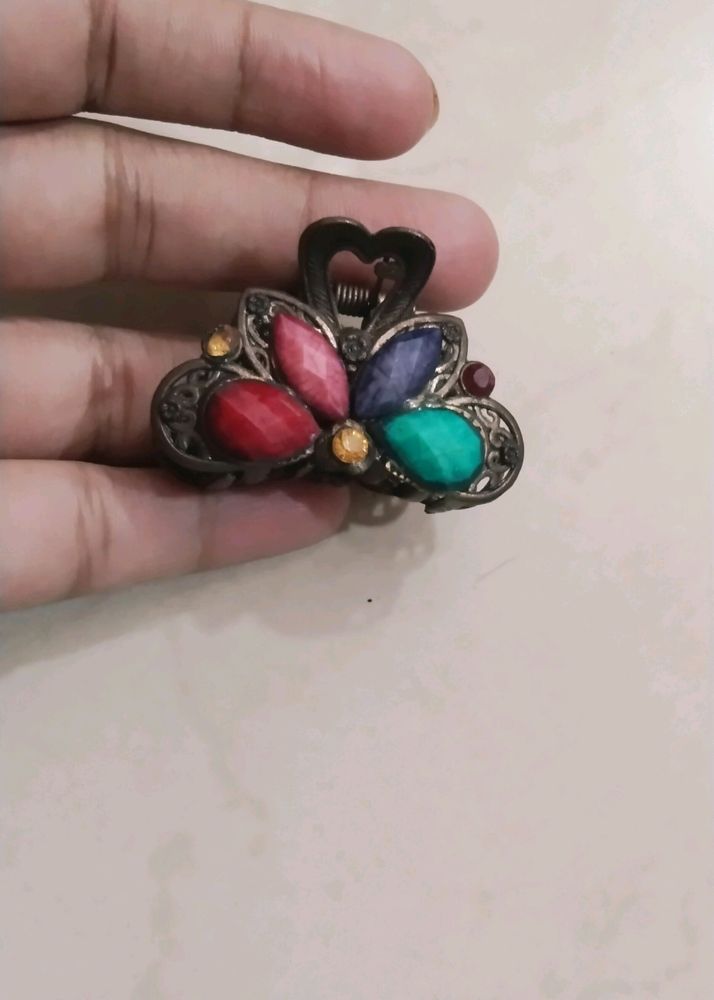 Multi Colour Vintage Jaw Clip