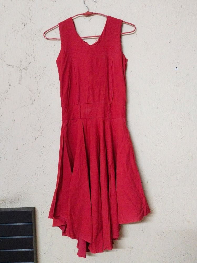 Backless Red Frock