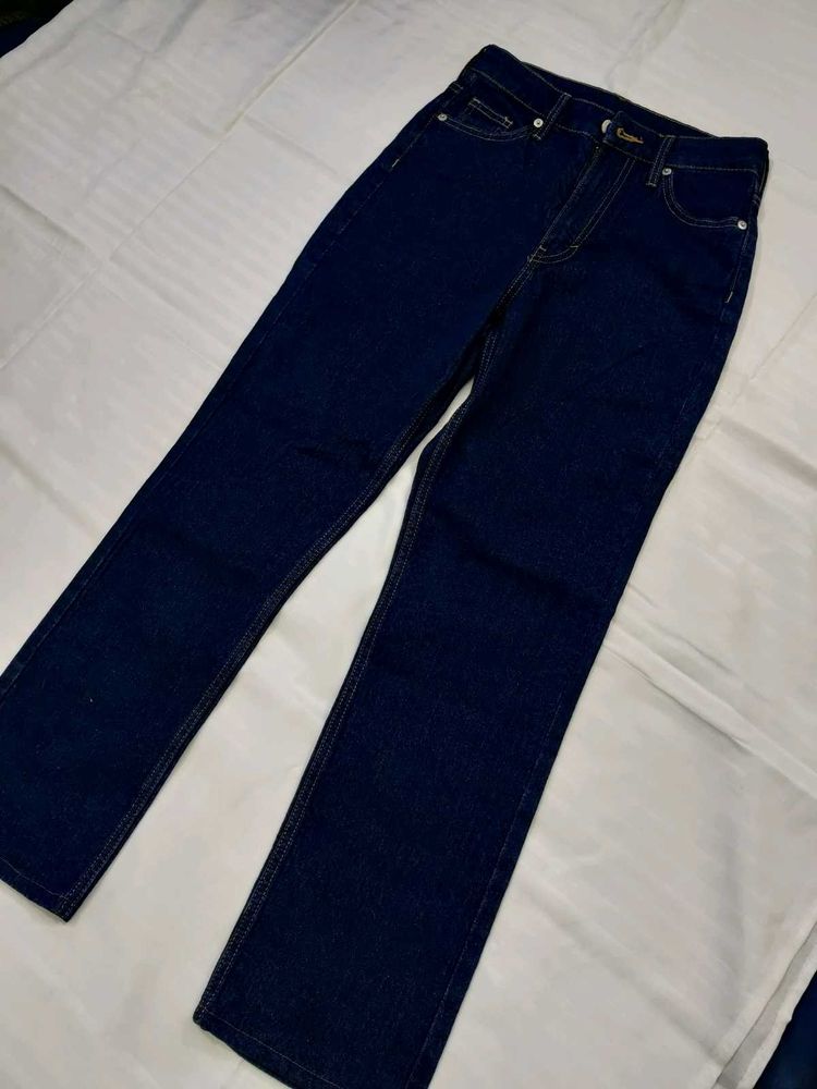 H&M Vintage Straight High Waist And Denim