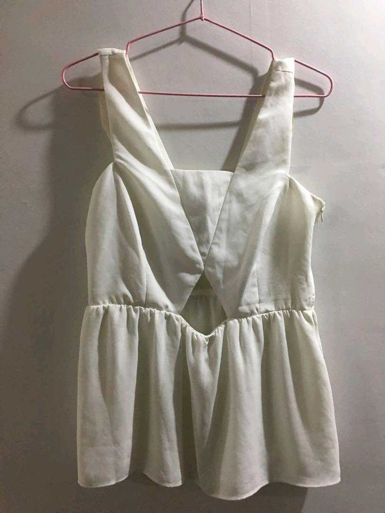 Zara Sleeveless White Top