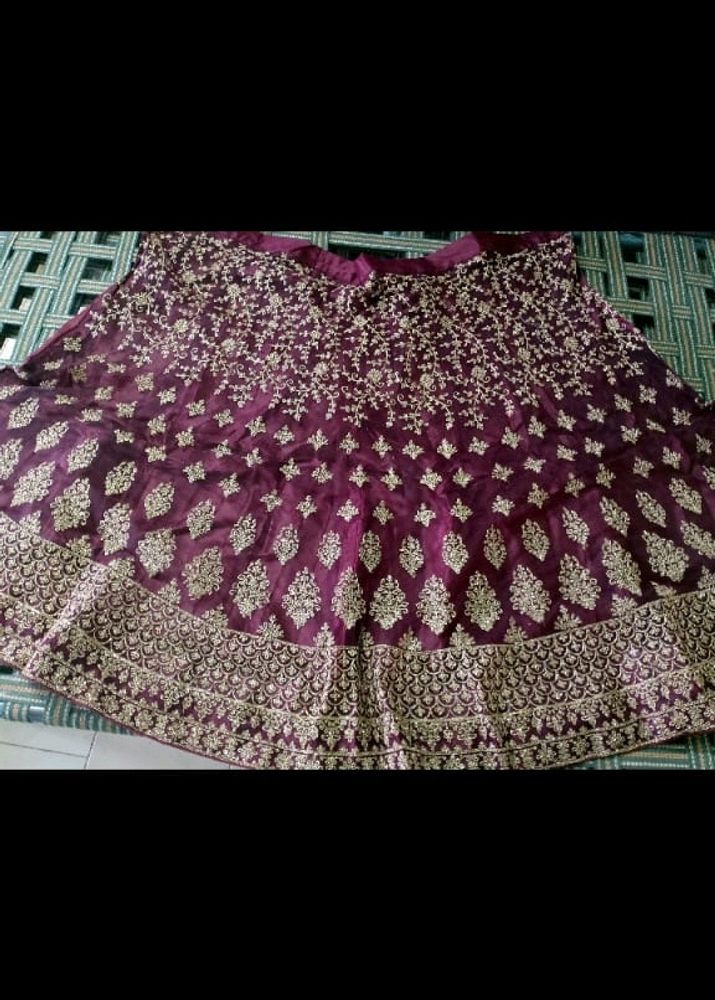 Semi Stitched  Lengha With Cancan