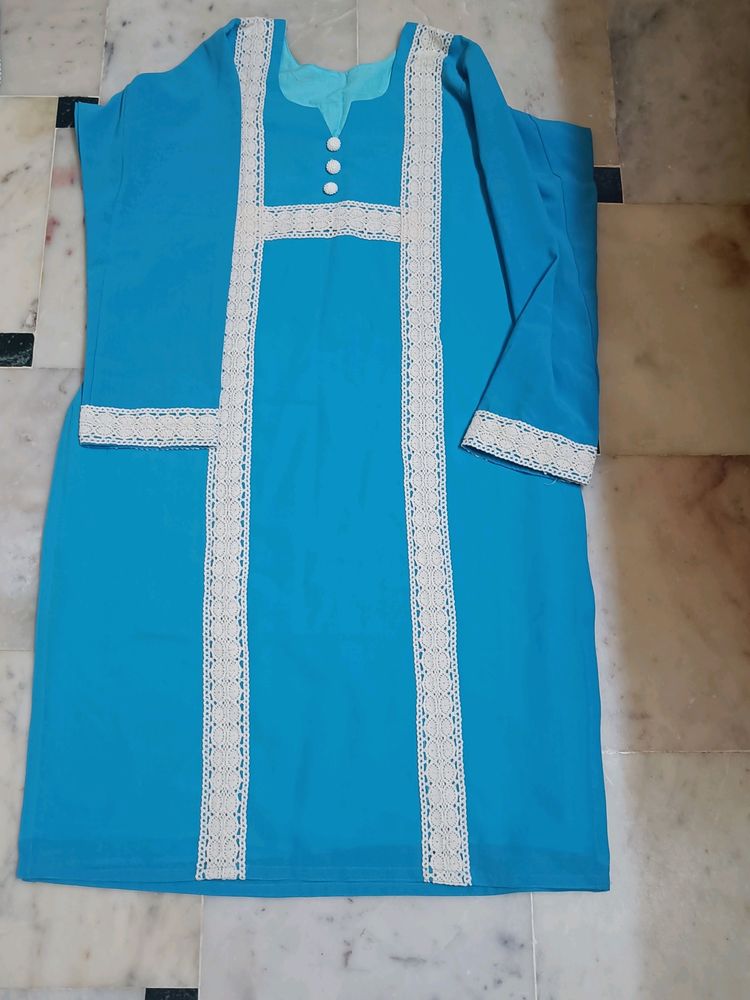 Never Used Prettiest Blue Kurti With Laces