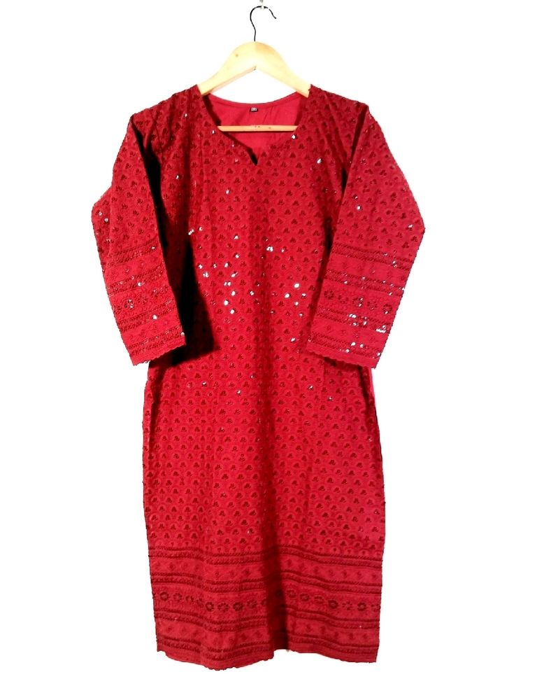 Shiny Red Kurta (Women)