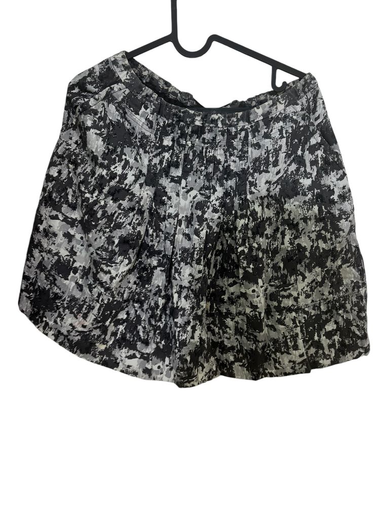 Cute Printed Mini Skirt With Pockets