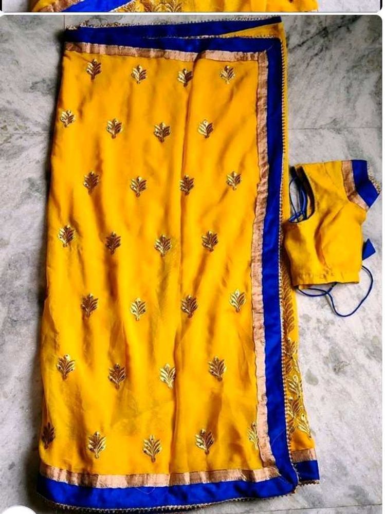 Yellow Colour Full Saree