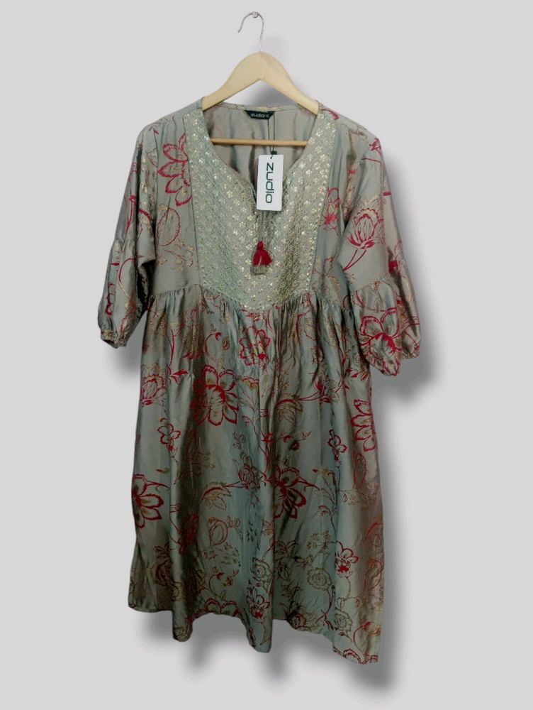 Zudio Grey A-line Kurta (Women's)