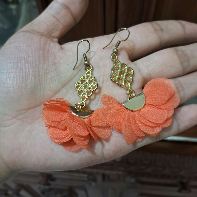 Orange Dangle Earring