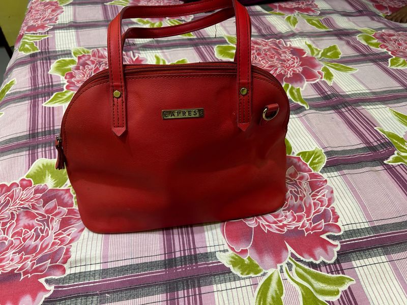 CAPRESE Red Sling Bag With Detachable Strap