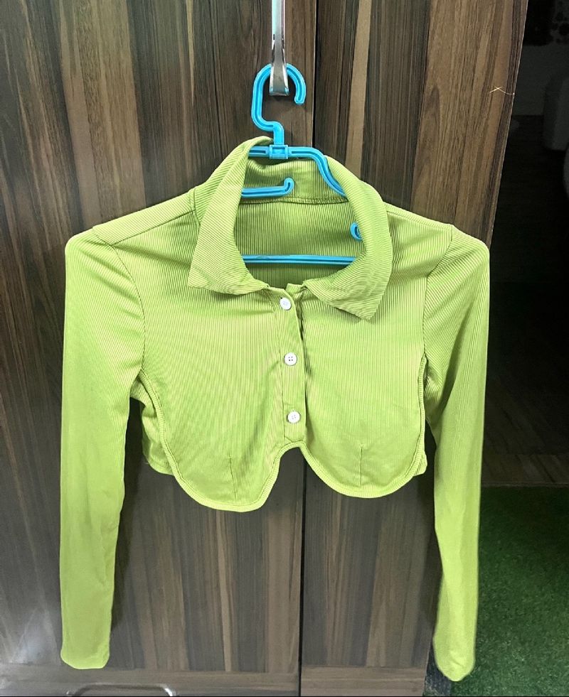 New Urbanic Corset Fitted Lime Green Top