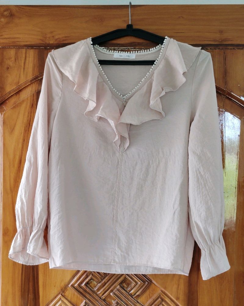 Korean Beige Top For Ladies..