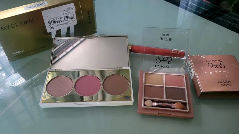 Combo:MyGlamm Chisel It 3 In 1 + LIT + Lakme Eyes