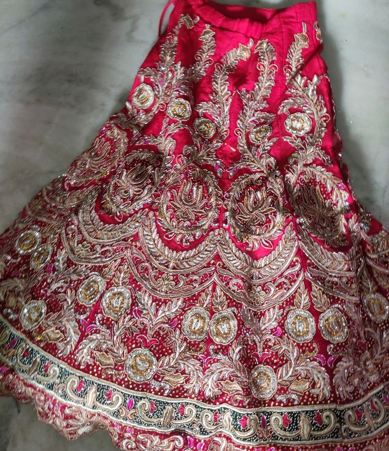 Bridal Lehenga With Free Necklace Set & Bangles