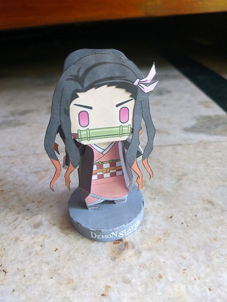 Anime Demon Slayer Nezuko Chibi Figurine(Paper)